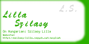 lilla szilasy business card